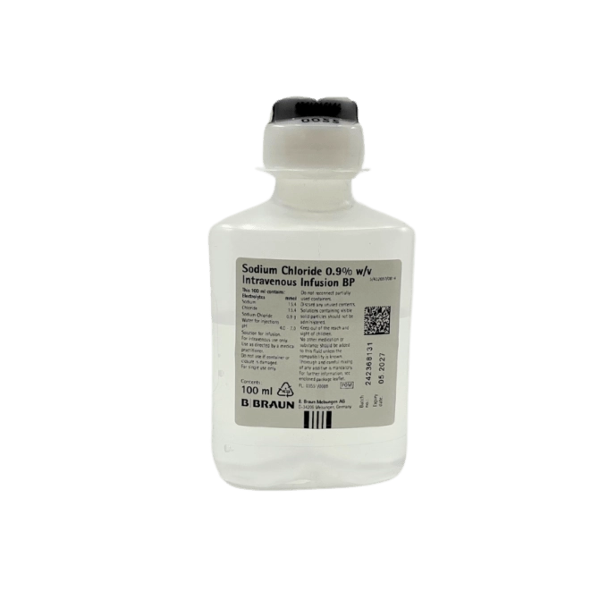 Sodium Chloride 0.9% Intravenous Solution 100ml