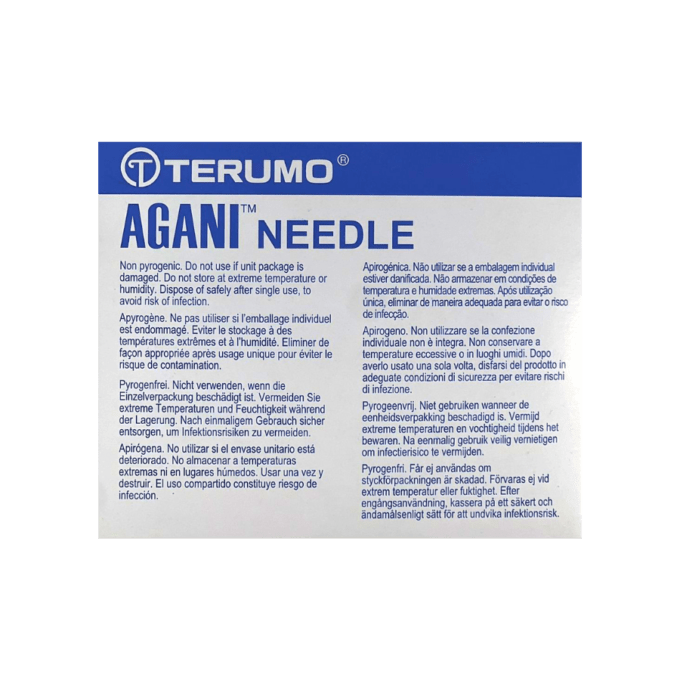 Terumo AGANI (Yellow) Needles 0.5'' 30G (100)