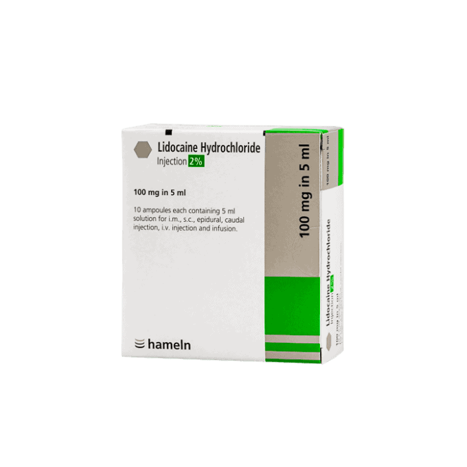 Lidocaine Hydrochloride 100mg in 5ml