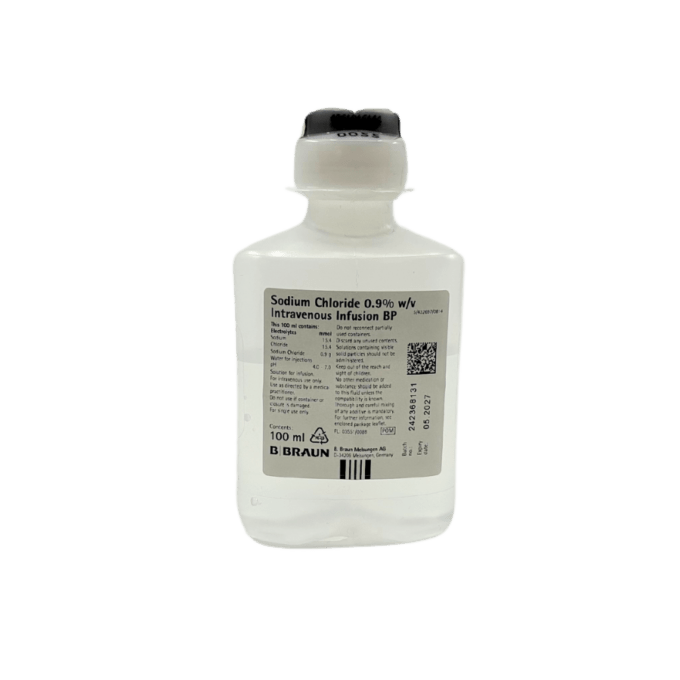 Sodium Chloride 0.9% Intravenous Solution 100ml