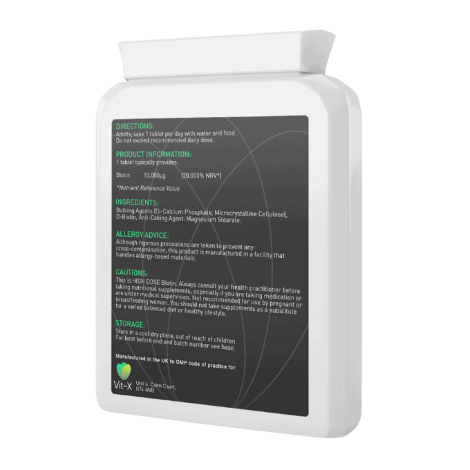 Biotin 10000mcg Back