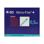 B-D Microfine Insulin Syringes 0.5ml x 12.7mm 29G (100)