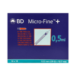 B-D Microfine Insulin Syringes 0.5ml x 12.7mm 29G (100)