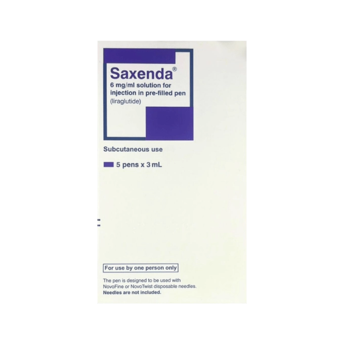 Saxenda 6mg/1ml Pre-Filled Pen 3ml ( Pack of 5)