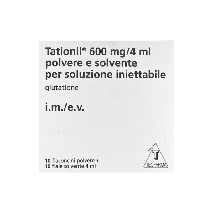 Glutathione (Tationil) 600mg 4ml Powder and Solvent for Solution (10)