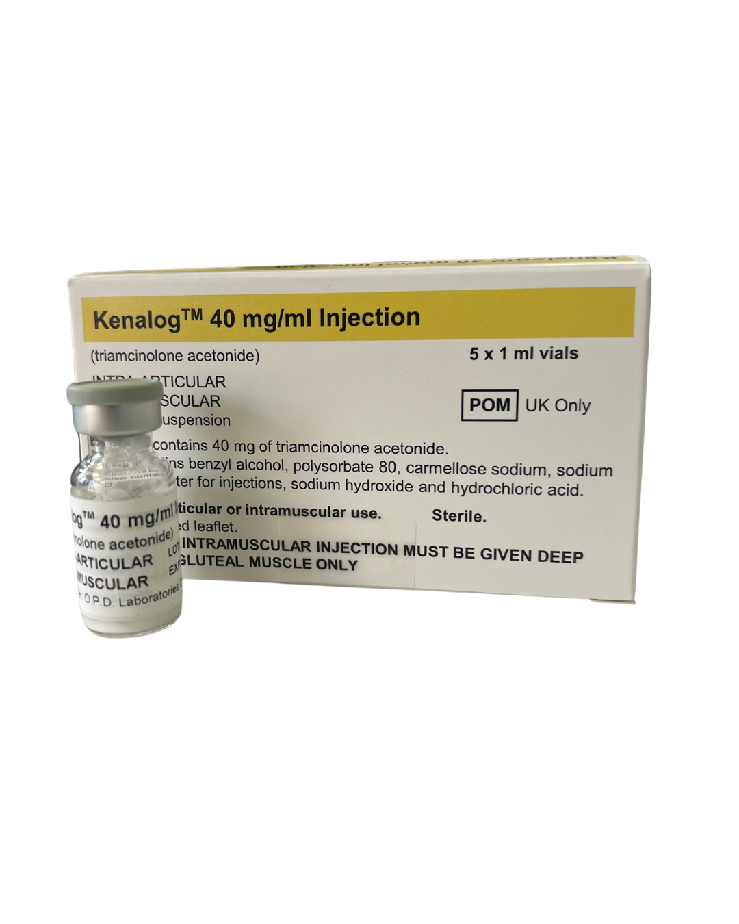 Kenalog 40mg/ml Injection Single Vial (1x1ml)