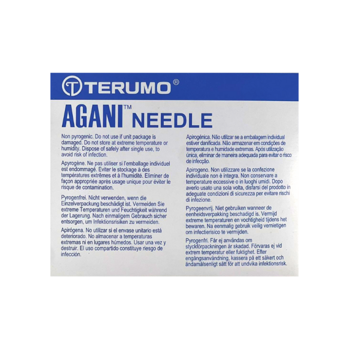 Terumo AGANI (Green) Needles 1.5'' 21G (100)