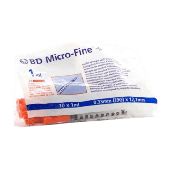 B-D Microfine Insulin Syringes 1ml x 12.7mm 29G (10)