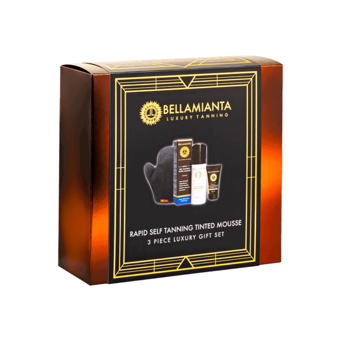 Bellamianta Rapid Self Tanning Tinted Mousse 3 Piece Luxury Gift Set