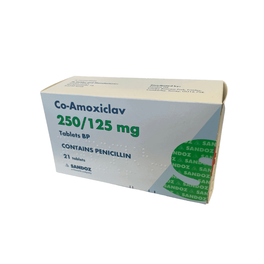 CoAmoxiclav 375mg tablets (21) Teleta Pharma