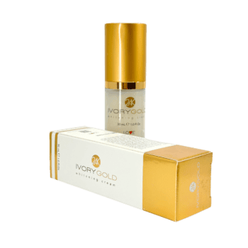 Ivory Gold Whitening Cream box and bottle