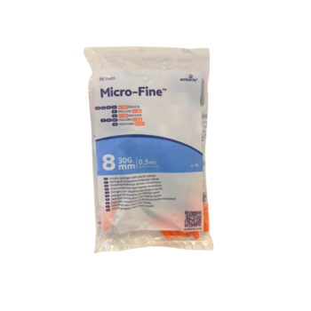 Microfine Insulin Syringes 0.5ml x 8mm 30G (10)