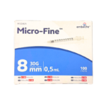 Microfine Insulin Syringes 0.5ml x 8mm 30G (100)