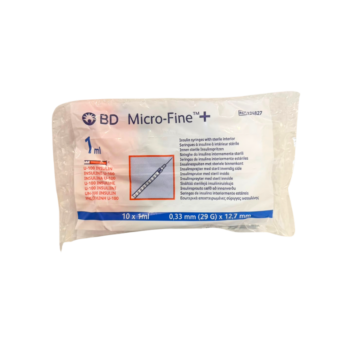 Microfine Insulin Syringes 1ml x 12.7mm 29G (10)